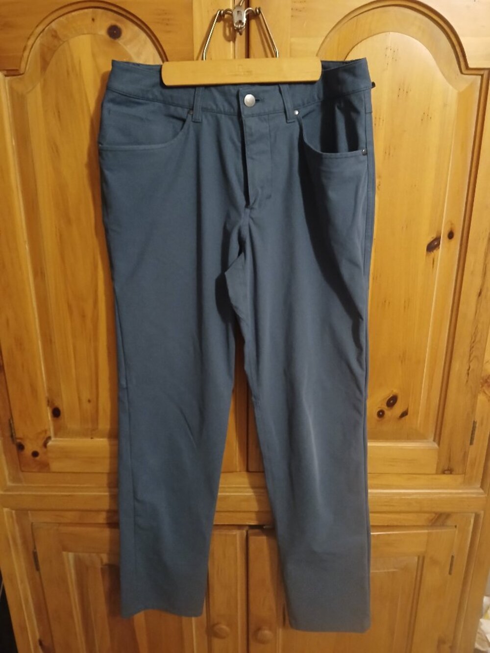 Lululemon Pants Men's 32x31 Blue Chino Straight Leg 5 Pocket Stretch Casual